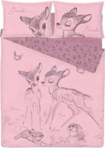 Roze beddengoedset 230cm x 220cm - Bambi DISNEY
