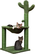 PetFun® Grote Cactus Krabpaal Voor Katten - Met Kattenspeeltje & Hangmat - Geschikt Voor Kittens - 93 CM