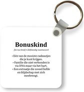 Sleutelhanger - Uitdeelcadeautjes - Bonuskind - Cadeau - Spreuken - Definitie - Quotes - Plastic