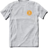 Bit-Coin - Crypto T-Shirt Kleding Cadeau | Dames / Heren / Unisex | Bitcoin / Ethereum shirt | Grappig Beleggen Verjaardag kado | Tshirt Met Print | - Licht Grijs - Gemaleerd - 3XL