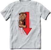 Bear Market - Crypto T-Shirt Kleding Cadeau | Dames / Heren / Unisex | Bitcoin / Ethereum shirt | Grappig Verjaardag kado | Tshirt Met Print | - Licht Grijs - Gemaleerd - XL