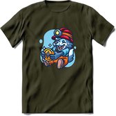 Mining Wolf - Crypto T-Shirt Kleding Cadeau | Dames / Heren / Unisex | Bitcoin / Ethereum shirt | Grappig Verjaardag kado | Tshirt Met Print  Prijs - Leger Groen - S