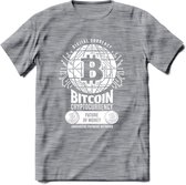Bitcoin Future - Crypto T-Shirt Kleding Cadeau | Dames / Heren / Unisex | Bitcoin / Ethereum shirt | Grappig Verjaardag kado | Tshirt Met Print | - Donker Grijs - Gemaleerd - S