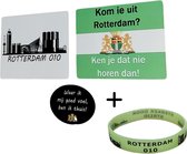 Rotterdam magneten (set) - Rotterdam souvernirs - 3 stuks + 1 siliconen armbandje