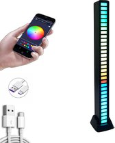 Ledbarz - Led bar 32 bit RGB - Ledbar Muziek Rhythm - Muziek VU Meter - Smart Muziek Sync Rhythm lichtbalk - Geluid Reactieve RGB led bar - Sfeerverlichting Ledbar decoratie - Zond