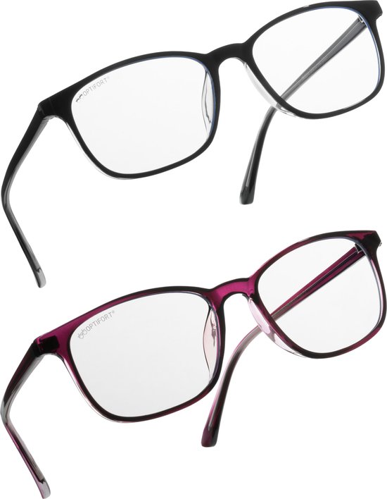 Optifort OPTIFORT Shield Blauw Licht Brillen - 2 Brillen - Bescherming Tegen ...