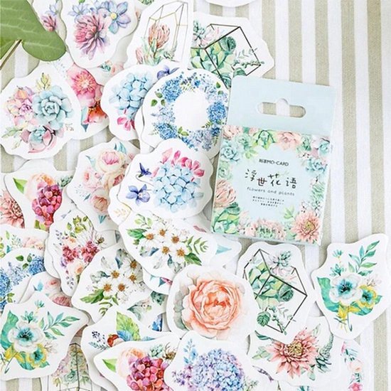 Bullet Journal Stickers – Planner Agenda Stickers – 46 Stuks – Flowers & Plants – Bloemen & Planten – Scrapbook stickers – Bujo stickers – Stickers volwassenen en kinderen