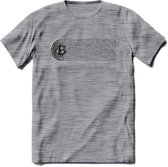 Blockchain - Crypto T-Shirt Kleding Cadeau | Dames / Heren / Unisex | Bitcoin / Ethereum shirt | Grappig Verjaardag kado | BTC Tshirt Met Print | - Donker Grijs - Gemaleerd - L
