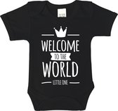 Romper - Welcome to the world little one - maat 62 - korte mouwen - baby - baby kleding jongens - baby kleding meisje - rompertjes baby - rompertjes baby met tekst - kraamcadeau me