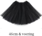 Tutu - zwart met voering - 46 cm