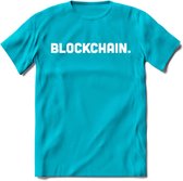 Blockchain - Crypto T-Shirt Kleding Cadeau | Dames / Heren / Unisex | Bitcoin / Ethereum shirt | Grappig Verjaardag kado | BTC Tshirt Met Print | - Blauw - 3XL