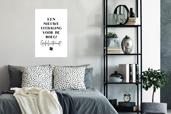 Affiche Nieuwe job - Citation - Travail - 60x90 cm