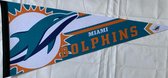 USArticlesEU - Miami Dolphins - NFL - Vaantje - American Football - Sportvaantje - Pennant - Wimpel - Vlag - 31 x 72 cm