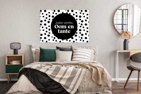 Poster Zwanger - 'Jullie worden oom en tante' - Spreuken - Quotes - 120x80 cm