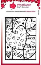 Woodware Clear singles stempel Heart collage