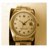 Animoo - Stijlvol horloge - goudkleurig - met datum - crystal glas