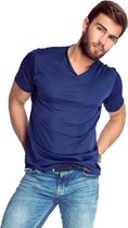 Mewa- T-shirt- Caro- vegan zijde- donkerblauw S