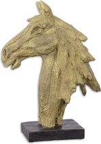 een resin figuur van een paarden hoofd
