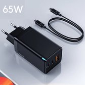 Baseus Snellader 3 in 1 - Quick Charger - Snellader Iphone - Snellader Samsung - Gan charger - 65W