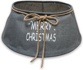 Kerstboomrok | Merry Christmas | Grijs | Jute | Kerstboomring | Kerstdecoratie | Kerstboom Versiering | Kerstboomstandaard Afdekking | Voor Onder De Kerstboom | Kerstmis | Feestdagen | Merry 