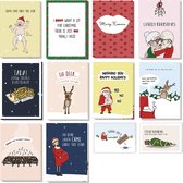 Liefs Jansje | Kerstkaarten humor 2021 | 12 enkele kaarten met envelop + sluitsticker | Met zwangerschap/baby kerstkaart | Grappige kerstkaarten | Kerstwensen met humor | Leuke ker