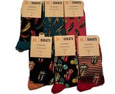 Sukats® The Casual Ones - 6 Paar - Maat 36-41 - Dames - Bananen en Lolly's - Mix - Happy Fun Colorful Socks - Vrolijke Sokken