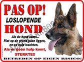 Duitse Herder 130...formaat 20x30 cm...(ondergrond wit)...(Pas op loslopende Hond!... als de hond komt plat op de grond gaan liggen en op hulp wachten, geen hulp....dan sterkte!)..