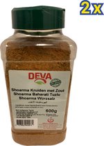 Deva - shoarma kruiden met zout - 2x 600g
