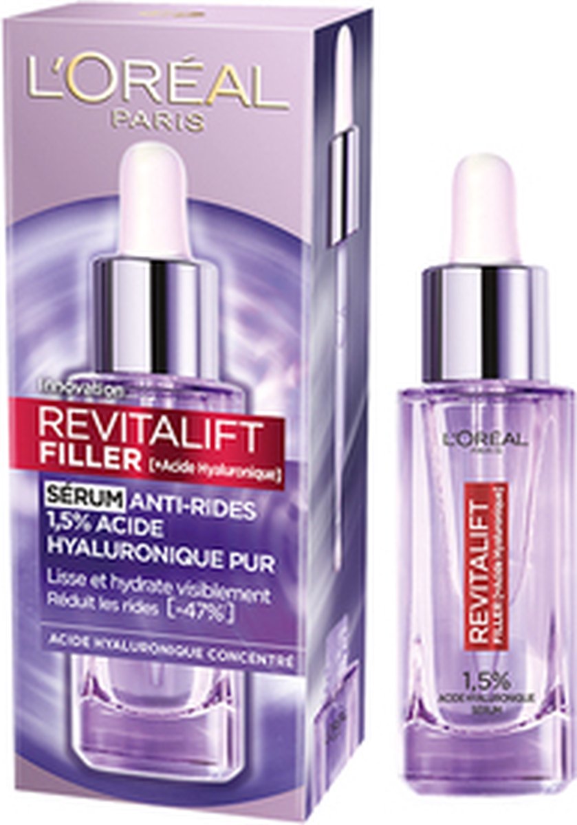Revitalift Filler + Acide Hyaluronique Yeux Avis L'Oréal Paris Revitalift Filler Sérum Anti-Rides 1,5% Acide Hyaluronique  Pur 30 ml... | bol.com