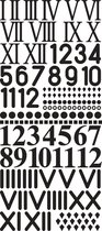Klokcijfers Hobby - Zwart - 1 sticker vel