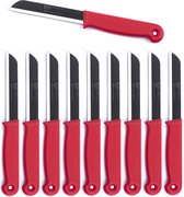 Solingen Schilmesje - RVS Glad - 18,5 cm met "Blade Cover" - Rood - 500 Stuks