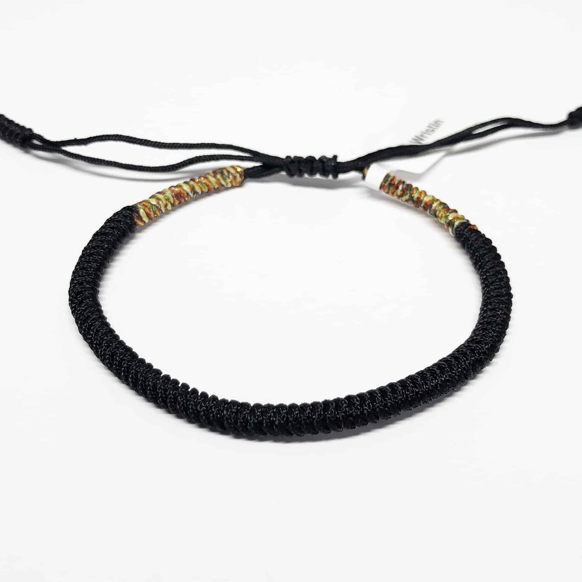 Wristin - Tibetaanse armband uiteinden zwart/multi