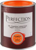 Perfection lak Ultradekkend hoogglans terpentine deep orange verf 750ml