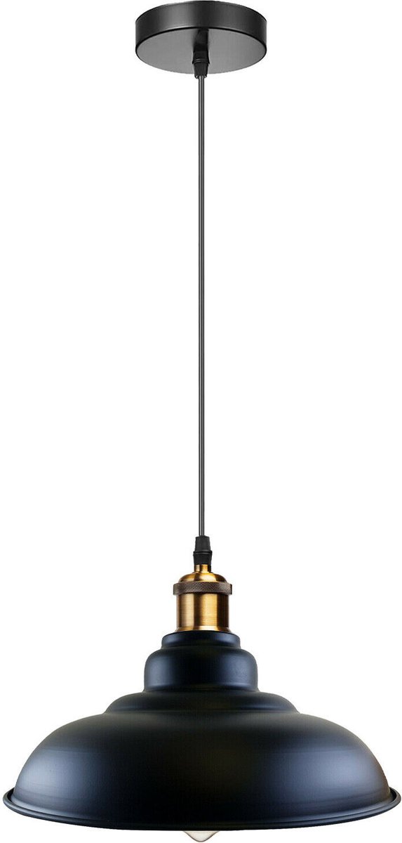 Retro industriële vintage metalen glanzende hangende plafondlamp schaduw hanglamp