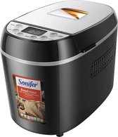 Homezie Broodbakmachine | Met 12 verschillende voorgeprogrammeerde programma's | Brood | Timer |  870W | Zwart
