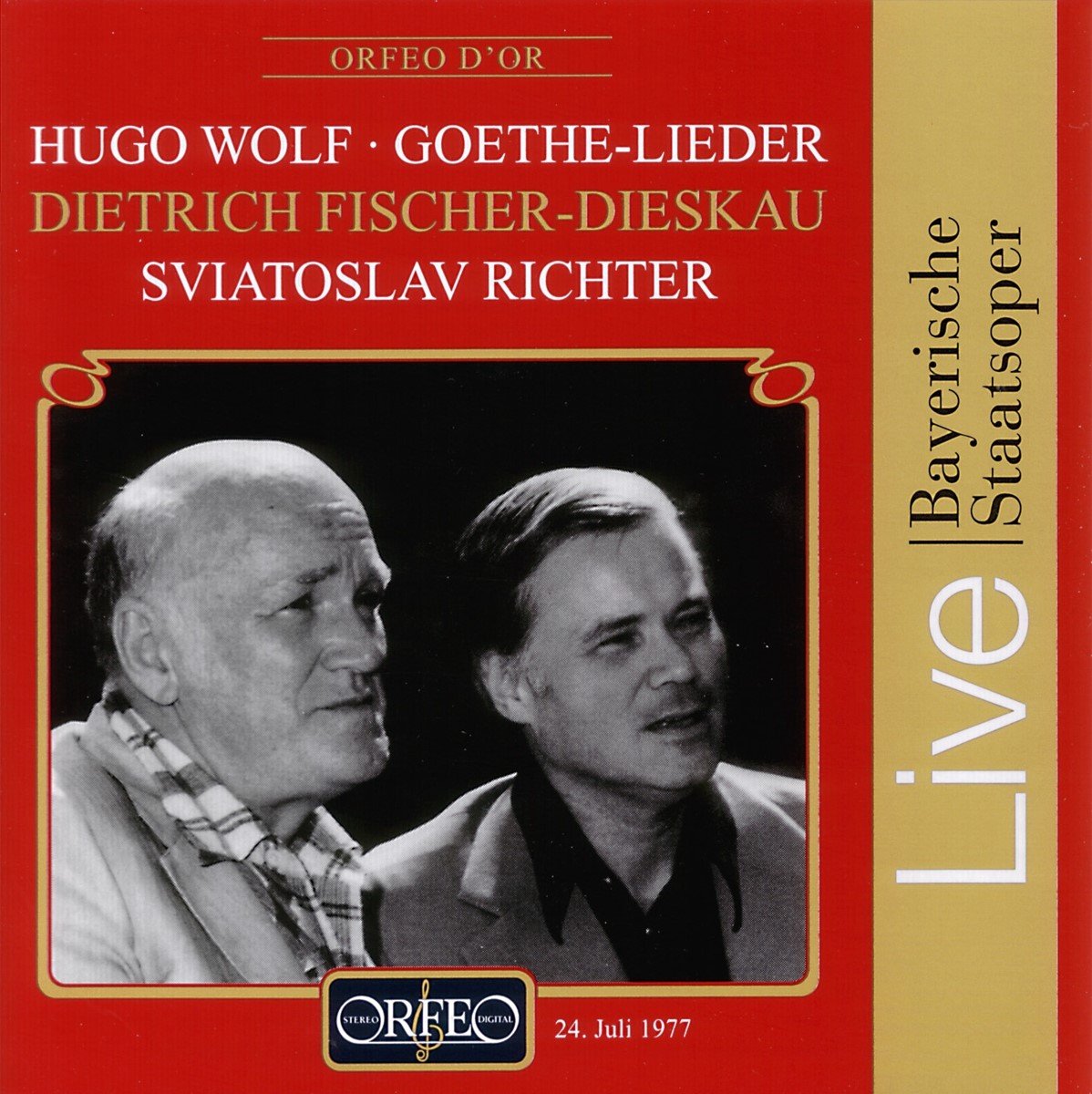 Dietrich Fischer-Dieskau & Sviatoslav Richter - Wolf: Goethe-Liederlive Recording 1977 (CD)