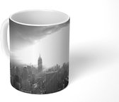 Mok - New York in december in zwart wit - 350 ML - Beker - Uitdeelcadeautjes