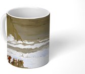 Mok - Rough Sea at Etretat - Schilderij van Claude Monet - 350 ML - Beker - Uitdeelcadeautjes