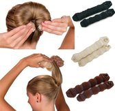 Scrunchies - Haaraccessoire - Haarelastiek -  Donkerbruin - 2 stuks