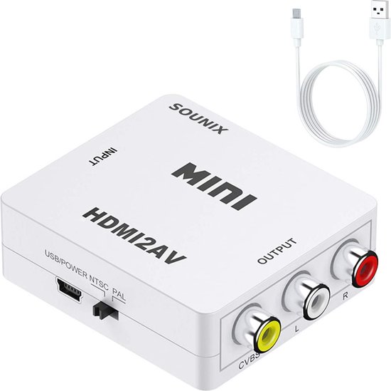 SOUNIX HDMI naar RCA - HDMI to RCA Converter - Mini HDMI to AV Adapter,HDMI  to Older... | bol.com