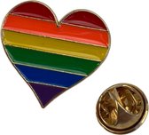 Rainbow Heart Regenboog Hartje Gay Pride Symbool Emaille Pin 2.5 cm / 2.5 cm / Multicolor