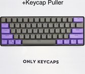 Keycaps - Paarse Keycaps - Grijze keycaps - 60% - Double Shot Keycaps - Pbt Keycaps - Double Shot keycaps - Toetsenbord Key Caps