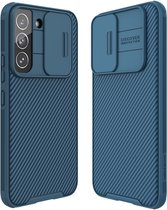 Telefoonhoesje geschikt voor Samsung Galaxy S22 5G - Nillkin CamShield Pro Case - Blauw