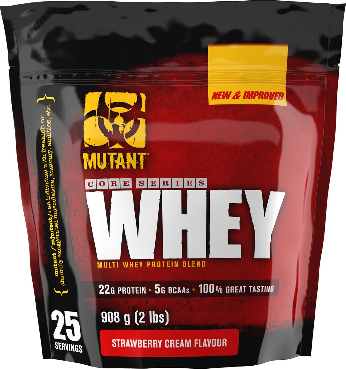 Goedkoopste Mutant Whey - 908 gram - xtreme strawberry.