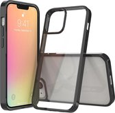 Mobigear Hoesje geschikt voor Apple iPhone 13 Telefoonhoesje Hardcase | Mobigear Crystal Backcover | iPhone 13 Case | Back Cover - Zwart