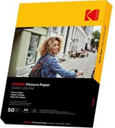 KODAK 9891267 - 50 vellen 230g/m² fotopapier, glanzend, A4-formaat (21x29,7cm), Inkjet printen