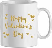 Mok 'Happy valentine goud' | Valentijn | Valentine | Kadootje voor hem| Kadootje voor haar | Liefde