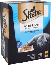 Sheba - Mini Filets - Versheidszakjes in Saus Vis Selectie - 12x85g