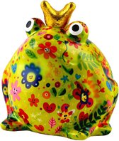 Pomme pidou Kikker Freddy - Spaarpot - Medium - Happy Flowers Froggreen