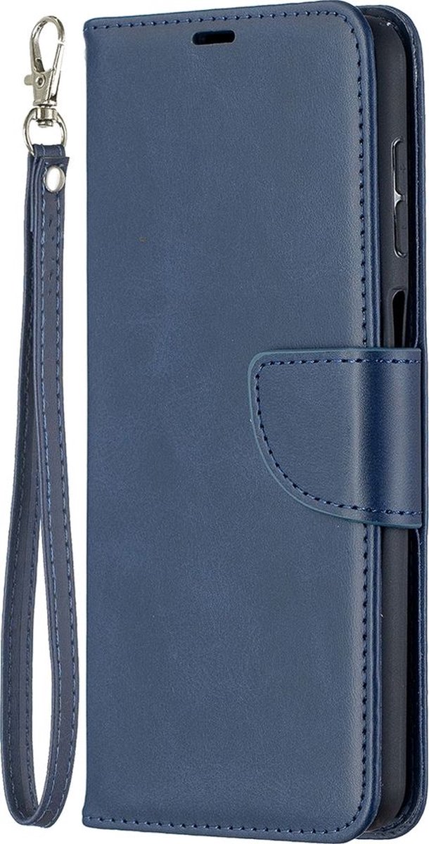 Mobigear Telefoonhoesje geschikt voor Samsung Galaxy A12 Hoesje | Mobigear Excellent Bookcase Portemonnee | Pasjeshouder voor 3 Pasjes | Telefoonhoesje voor Pinpas / OV Kaart / Rijbewijs - Blauw